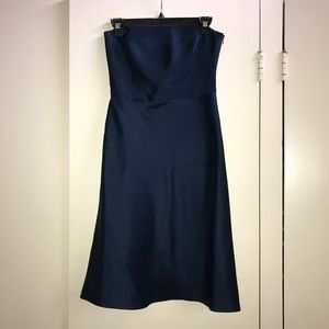 New Ann Tylor Silk Navy dress 0P